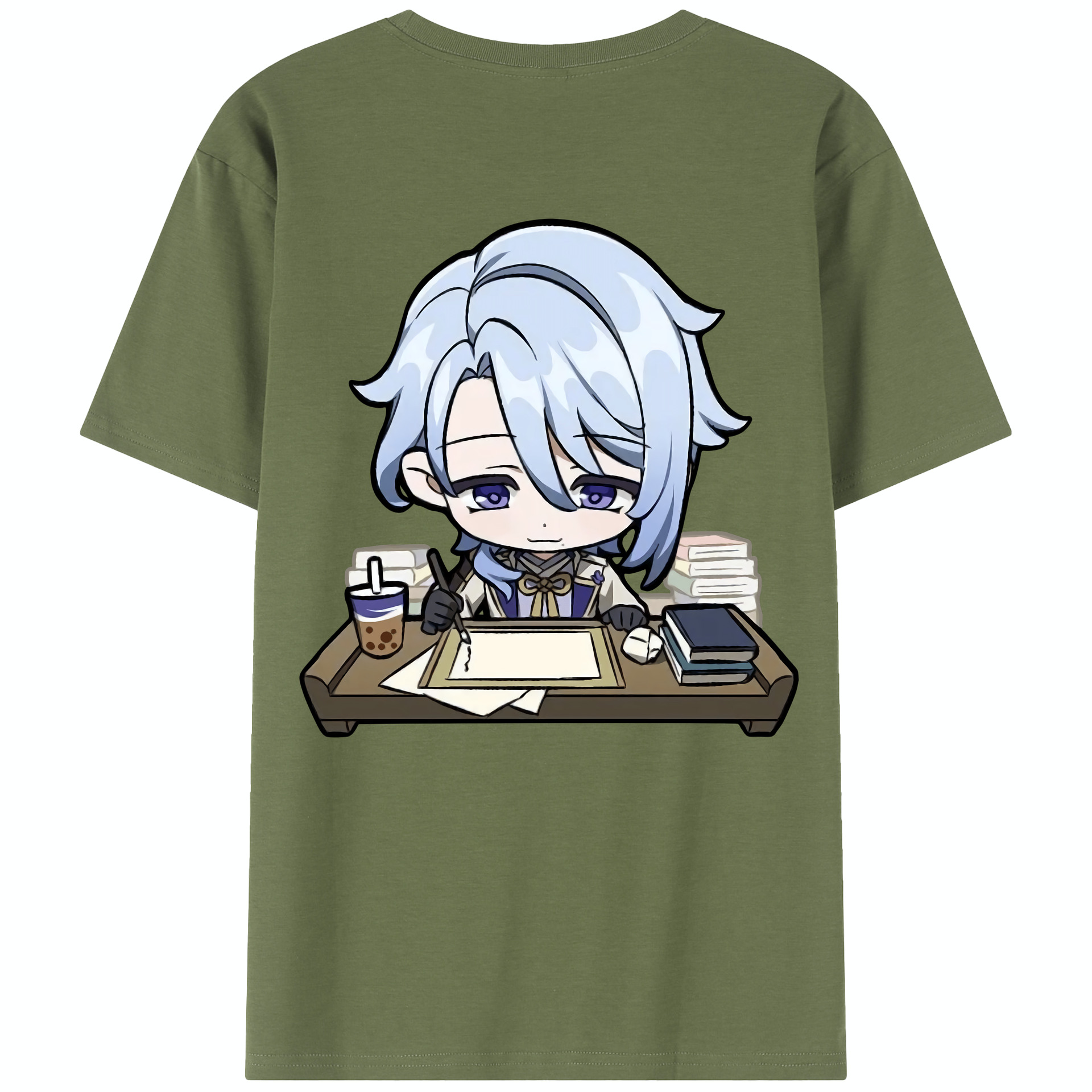 げんし神 神里綾人 かみさとあやと genshin Kamisato Ayato 綿100％半袖Tシャツ（背面プリント）